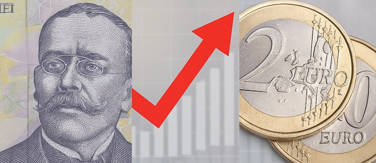 leul se apreciaza fata de euro dar pierde teren in raport cu dolarul